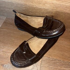 GAP Kids patent leather brown Loafers
